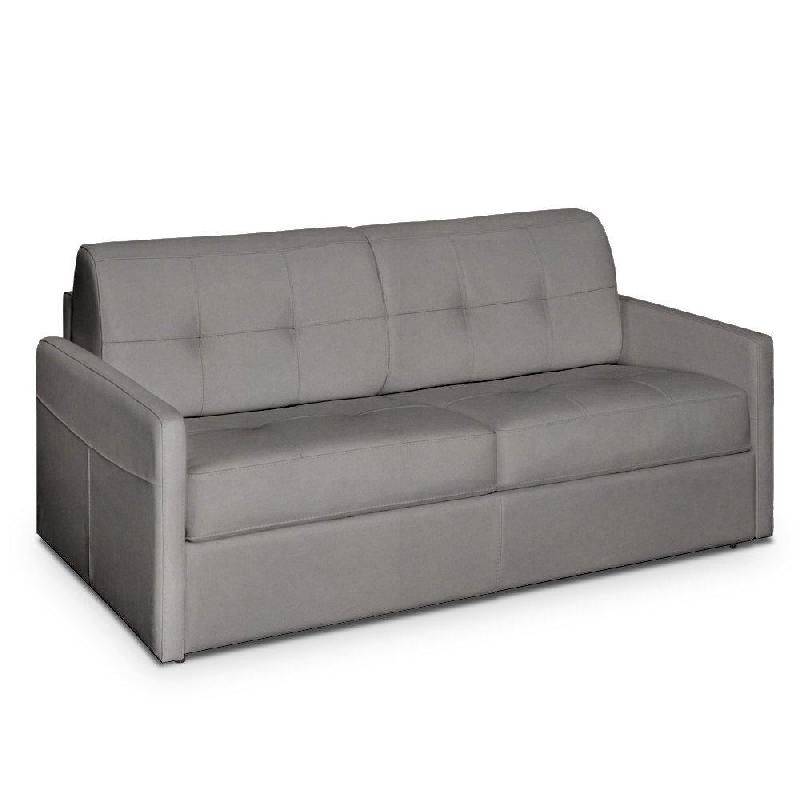 Canapé-lit CUBE convertible express 140cm - Matelas 16cm Nabucka gris clair - Fabrication italienne_0