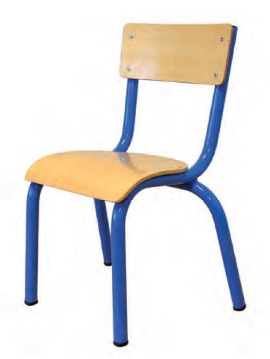 Chaise maternelle empilable 4 pieds - Louise - Disponible en 3 tailles avec structure en acier et finition époxy_0