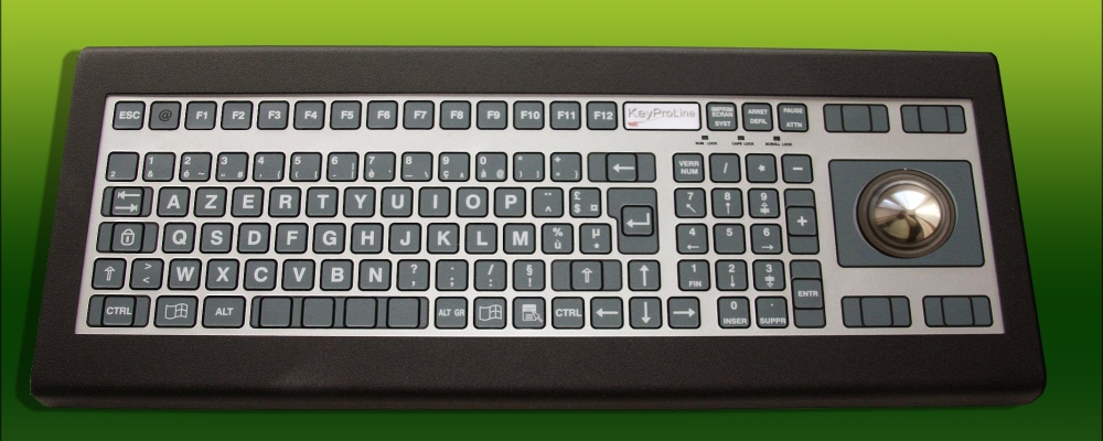 Clavier industriel  avec trackball en boîtier métallique  e99tb-t_0