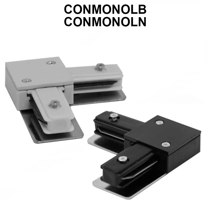 Connecteur spot en L - réf. CONMONOB - adaptable CFM2000716 et CFM1000716 - thermoplastique ignifugé - certifications CE & ROHS_0