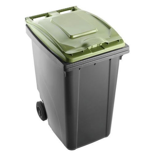 CONTENEUR 360L - CORPS GRIS ER COUVERCLE VERT - MOBIL PLASTIC