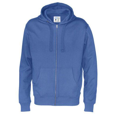 COTTOVER SWEATSHIRT À CAPUCHE FULL ZIP HOMME - CERTIFIÉ GOTS BLEU - TAILLE XXL