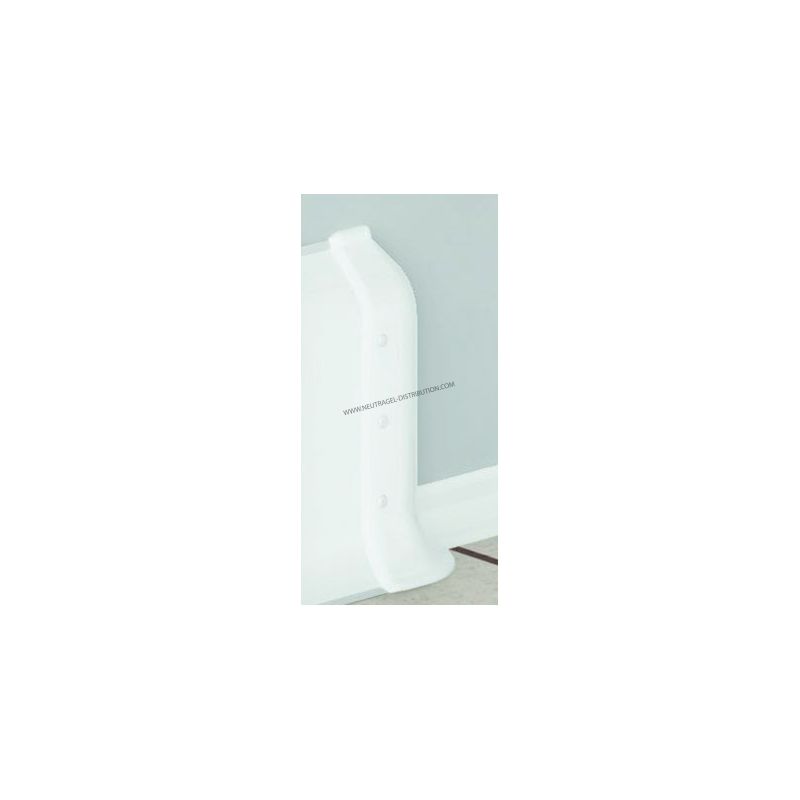 Embout droit plinthe PVC pour chambre froide - Référence P200EDB - Pré-percés pour fixation_0