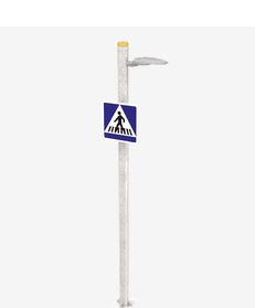 Ensemble lumineux Zebra ACZ+Alfum - éclairage sécurisé pour passages piétons - acier S-235 JR galvanisé_0