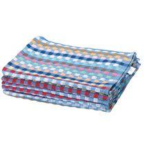 ESSUIE-MAINS TEXTILE 100% COTON MULTICOLORE - PAQUET DE 6