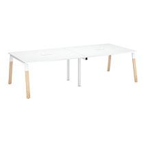 EXTENSION TABLE DE RÉUNION BLANC L 140 X P 126 CM - PIÉTEMENT MÉTAL ET BOIS - ARCH