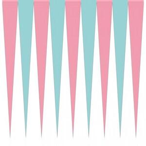 Guirlande de fanions rose turquoise - 89508_0