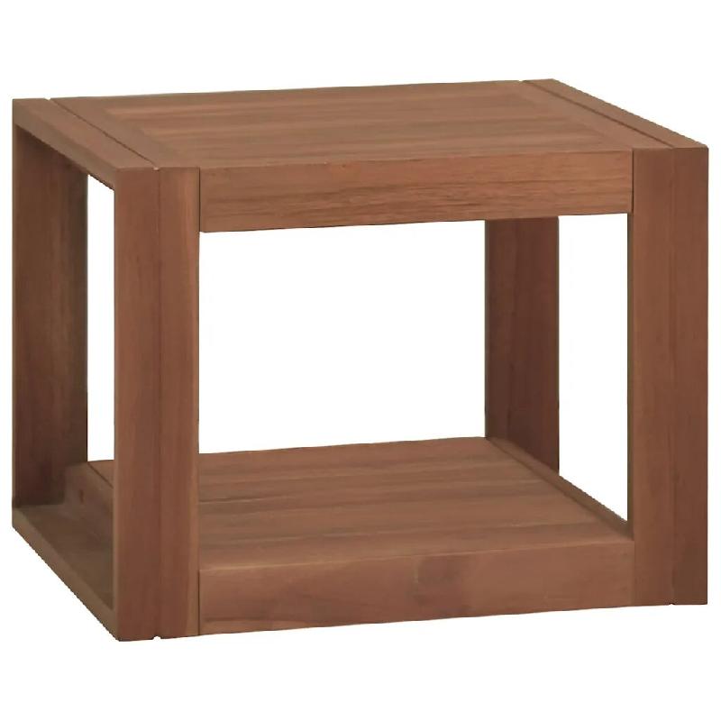 Helloshop26 - Armoire murale de salle de bain 45 x 45 x 35 cm rangement spacieux design élégant en bois teck 02_0046960 - Bois massif 3000234519061_0