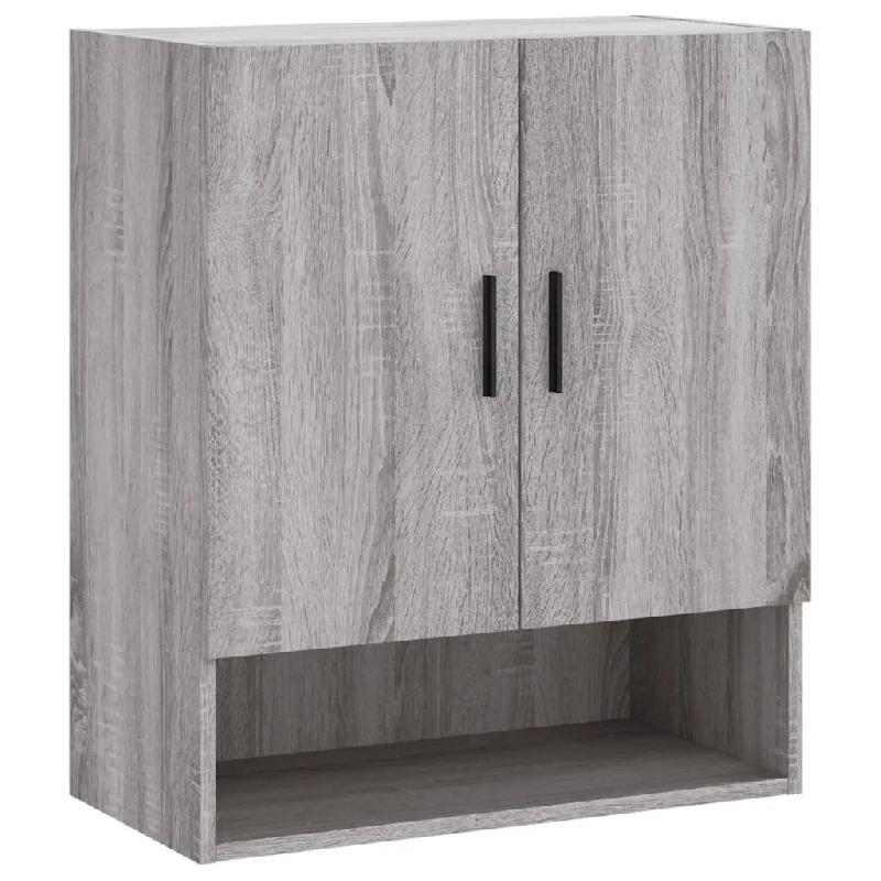 Helloshop26 - Armoire murale pratique design contemporain rangement 60 x 31 x 70 cm en bois d'ingénierie gris 02_0048779 - gris Bois massif 300023546_0