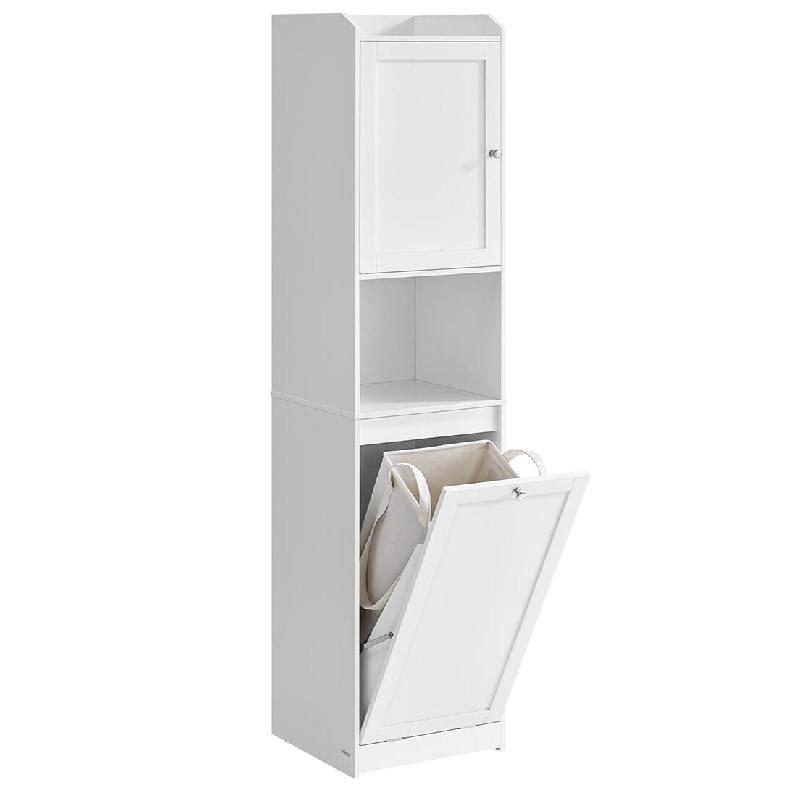 Helloshop26 - Meuble de salle de bain panier à linge placard de rangement haut sac intérieur amovible avec poignées compartiment 12_0006487 - 30002_0