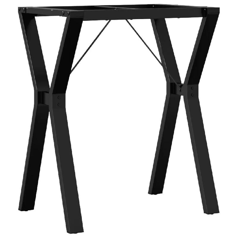 Helloshop26 - Pieds de table à manger cadre en Y 60 x 40 x 73 cm robustes et stables style industriel en acier noir 02_0047257 - noir acier 300023468_0
