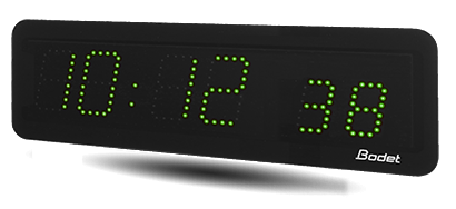 Horloge LED Style II 7S, alimentation 230V, DHF, LED verte - BODET_0