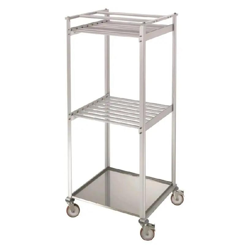 ITALCONCEPT L2G Chariot De Sechage Aluminium 2 Niveaux, 16 Barres, 1850 x 840 x 770mm - 3616350235893_0