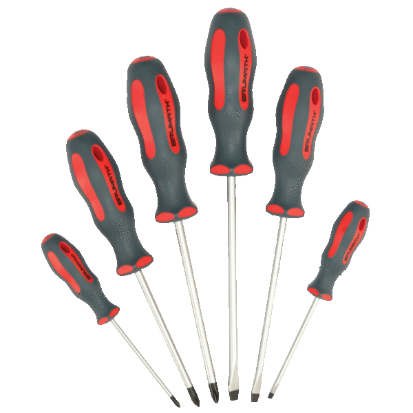 JEU DE 6 TOURNEVIS FENTE - PHILLIPS BRUMATH BR-3040 - OTELO