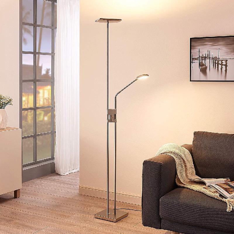 LINDBY LAMPADAIRE INDIRECT LED JONNE, LISEUSE, ANGULAIRE