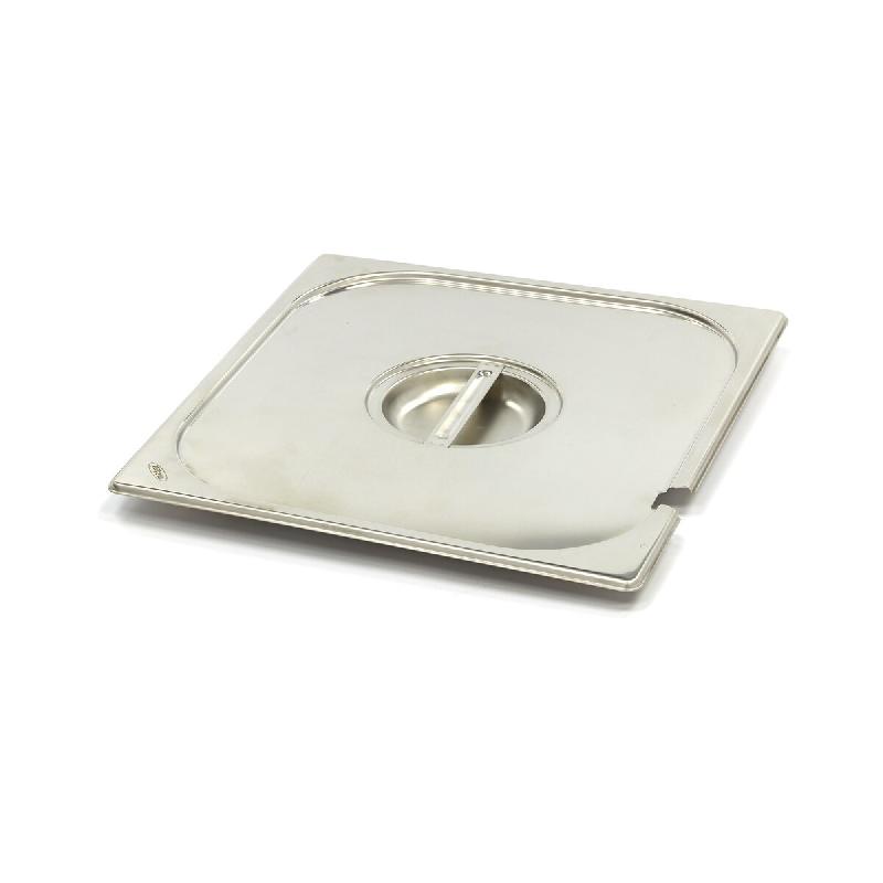 Maxima Couvercle gastronorm - 2/3 GN - acier inoxydable - avec ouverture pour cuillère – 35.3 × 32.5 × 3 cm - AKS-09367780_0