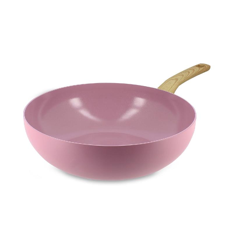 Menastyl - Wok colorama 28cm en aluminium recyclé lilas induction - 3256391048184_0