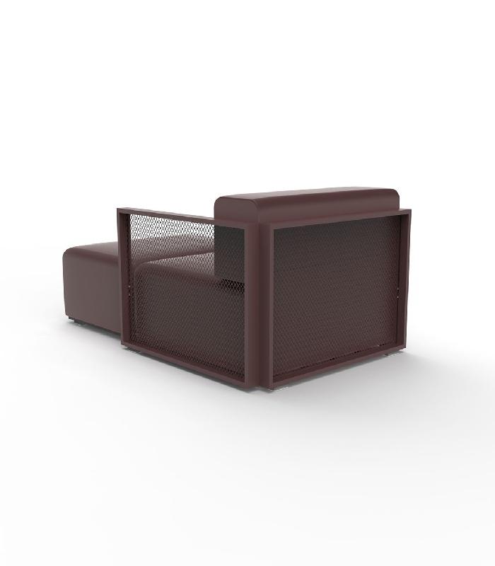Module chaise-longue gauche THE FACTORY - grenat_0