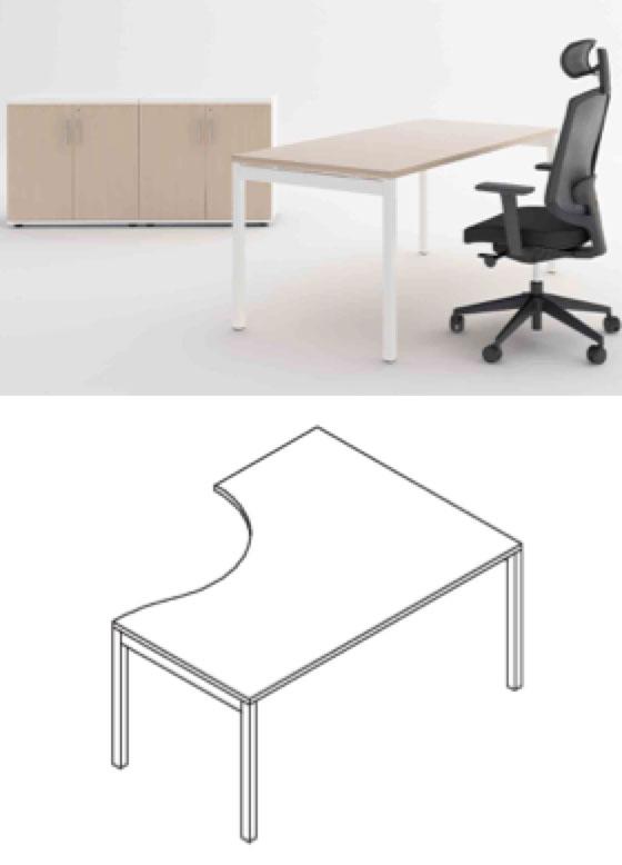 OGI Y / BUREAU COMPACT RETOUR À GAUCHE L160 X P120 CM BLANC_0