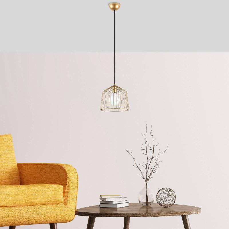 OPVIQ SUSPENSION CAT 12060 À 1 LAMPE Ø26CM OR BRILLANT