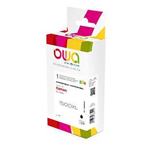 OWA CARTOUCHE D'ENCRE REMANUFACTURÉE COMPATIBLE POUR CANON PGI-1500XL - GRANDE CAPACITÉ - NOIR