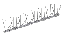 Picot anti-pigeons - pose facile avec colle, vis ou clous - protection 8 à 20 cm - tiges métalliques sur support plastique anti-UV_0