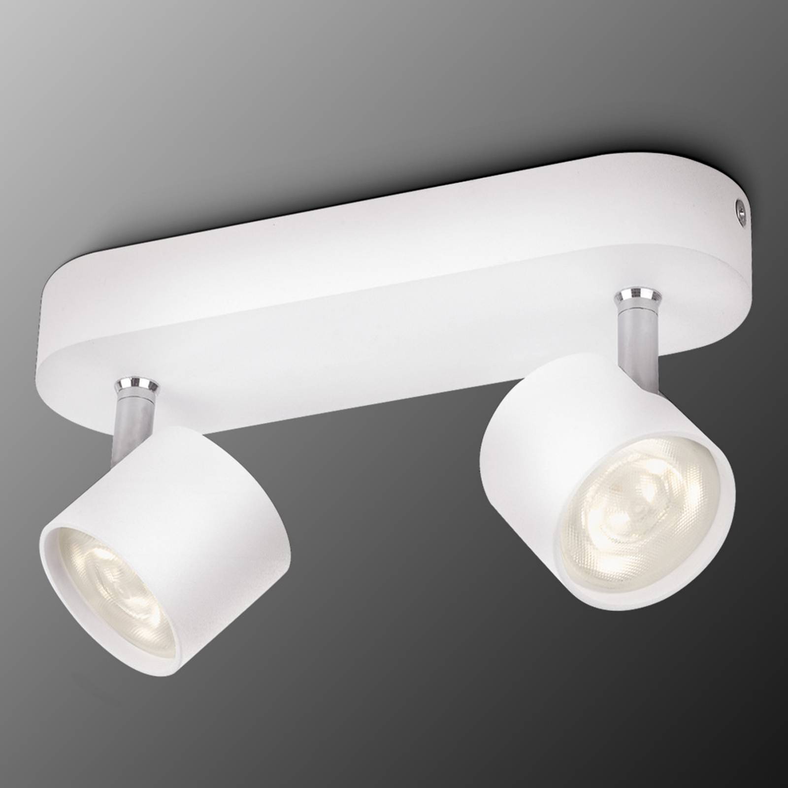 PHILIPS STAR SPOT LED INCLINABLE BLANC À 2 LAMPES