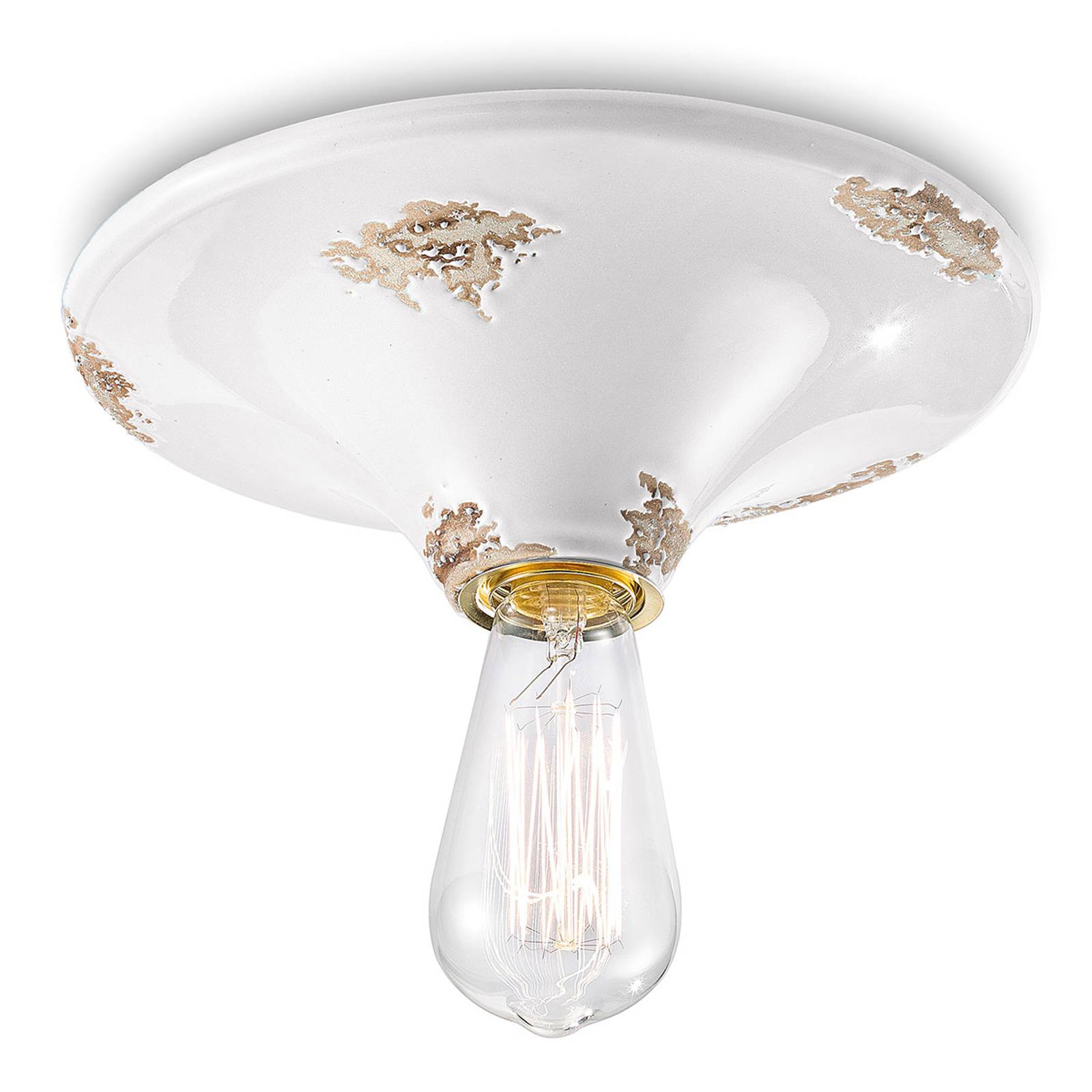 FERROLUCE PLAFONNIER VINTAGE C134 BLANC