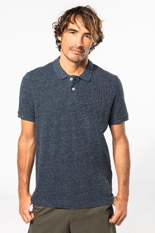 Polo vintage manches courtes homme - Réf: KV2206 - Kariban - 100% coton aspect vieilli, sans étiquette de marque, 220 g/m²_0