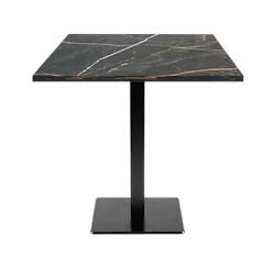 Restootab - Table 70x70cm - modèle Milan marbre samas - noir TB-MIL-7070M-MB.SAMA_0