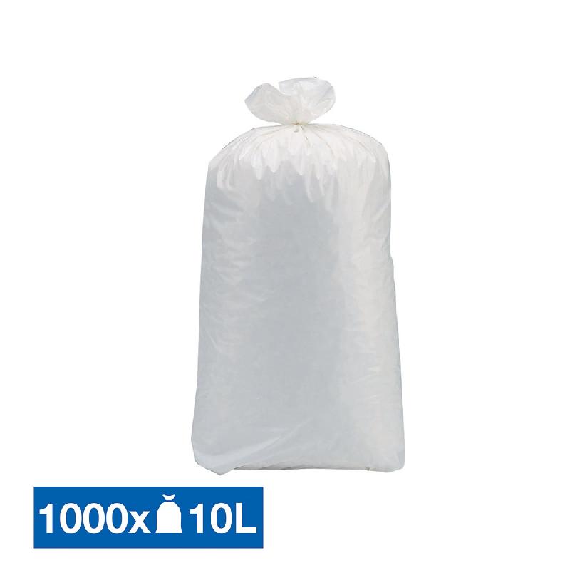 Sacs poubelle déchets lourds Tradition blancs 10 L, lot de 1000_0