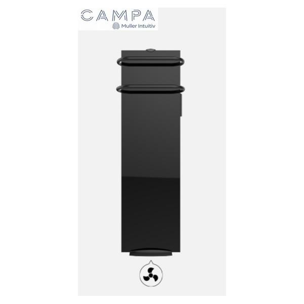 SÈCHE-SERVIETTES ÉLECTRIQUE SOUFFLANT NOIR ASTRAKAN 1200W CAMPA CAMPAVER-BAINS SELECT - CAMPA CVSC12SEPB