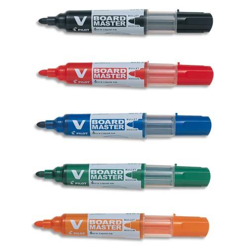 SET DE 5 MARQUEURS TABLEAUX BLANCS V BOARD MASTER POINTE OGIVE BEGREEN - LOT DE 2
