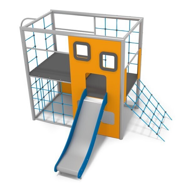 Structure maison moderne en acier inoxydable pour aire de jeux - Conforme EN1176 - Référence BT16035_0