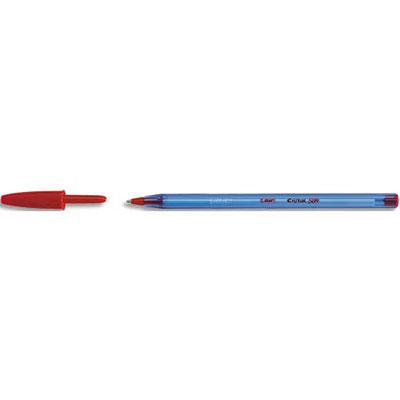 STYLO BILLE BIC CRISTAL SOFT - ECRITURE MOYENNE - ROUGE - LOT DE 50