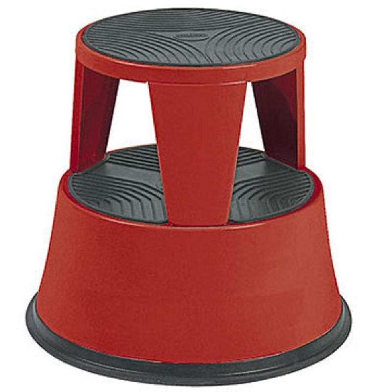 TABOURET MARCHEPIED – EN MÉTAL ET ANTIDÉRAPANT - COULEUR ROUGE