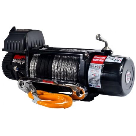 Treuil électrique 3629 kg 24V - corde synthétique 8mm x 25m - Warrior Spartan avec double commande_0