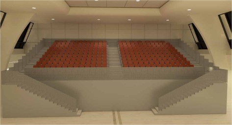 Tribunes mobiles automatiques à ouverture motorisée et ouverture des fauteuils automatique_1