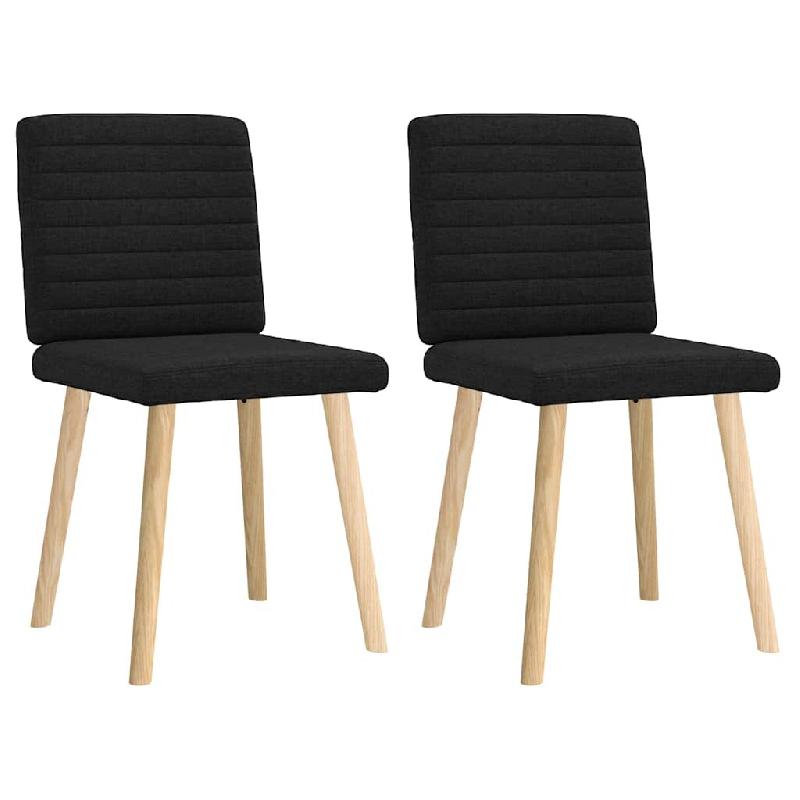 VidaXL Chaises à manger lot de 2 noir tissu Modèle Vega StudioDesk Horizon - 4101176_0