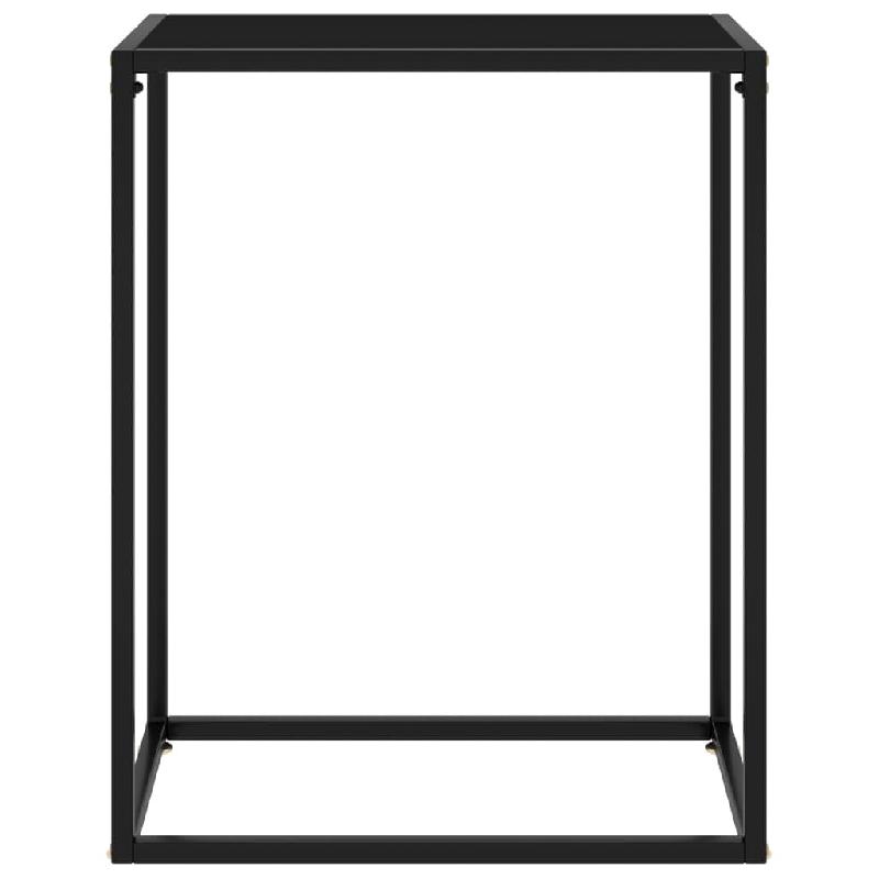 VidaXL Table console Noir 60x35x75 cm Verre trempé Modèle Zenith Ligne Plus - 322804_0