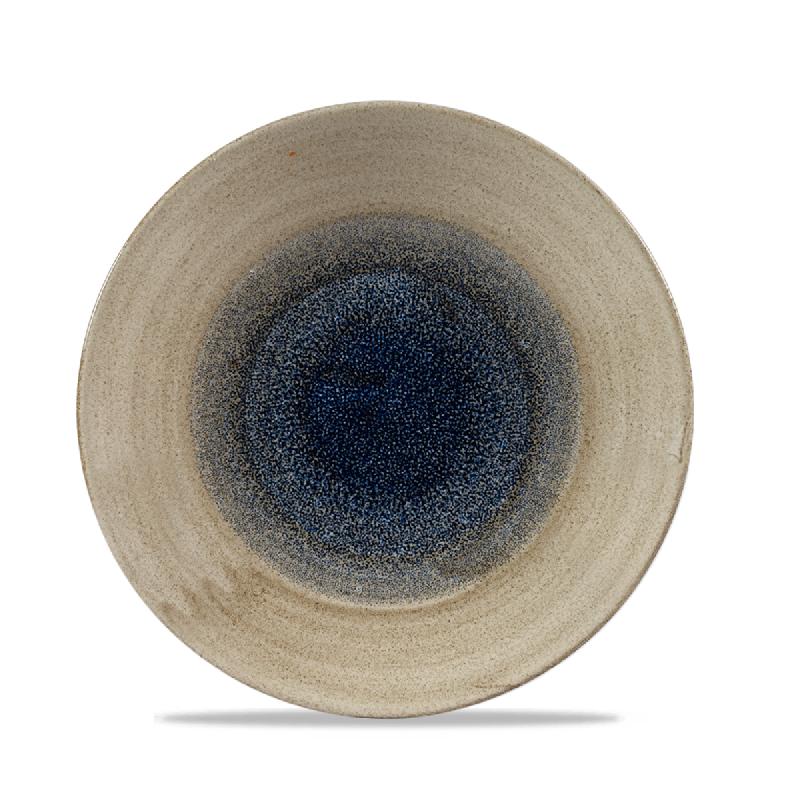 ASSIETTE COUPE PLATE ROND AQUEOUS BAYOU PORCELAINE Ø 25,5 CM STONECAST CHURCHILL