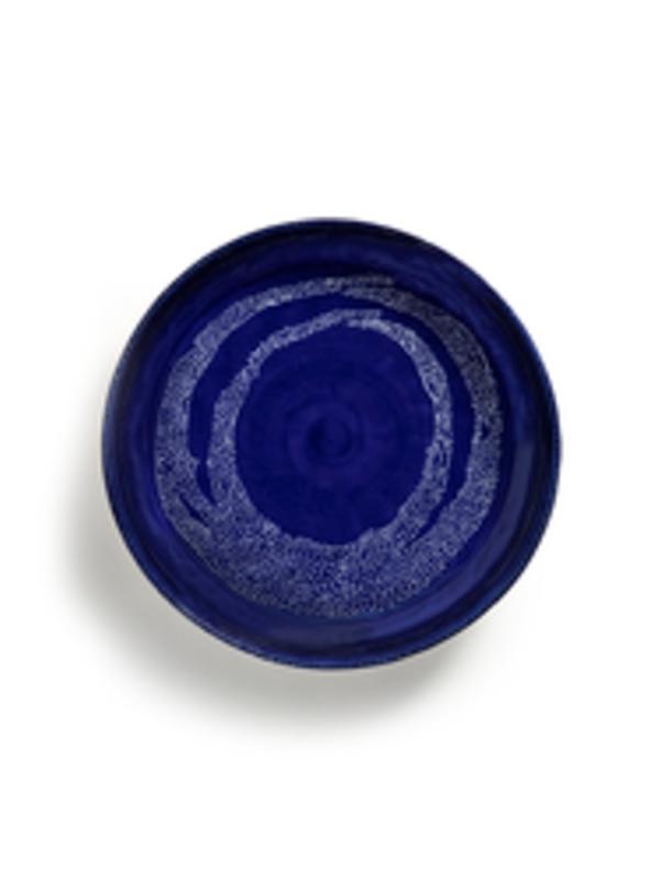 PLAT ROND LAPIS LAZULI SWIRL - POINTS BLANCS GRÈS 36 CM Ø 36 CM FEAST BY OTTOLENGHI SERAX