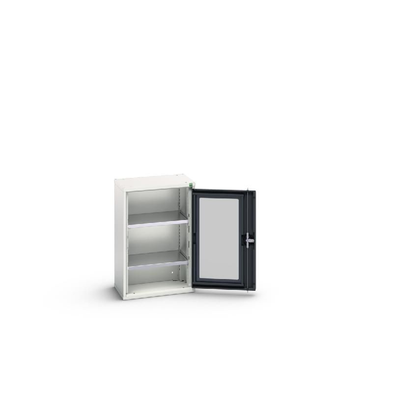 Armoire d'atelier Verso - Portes transparentes - 2 tablettes réglables - Réf : 16926070_0