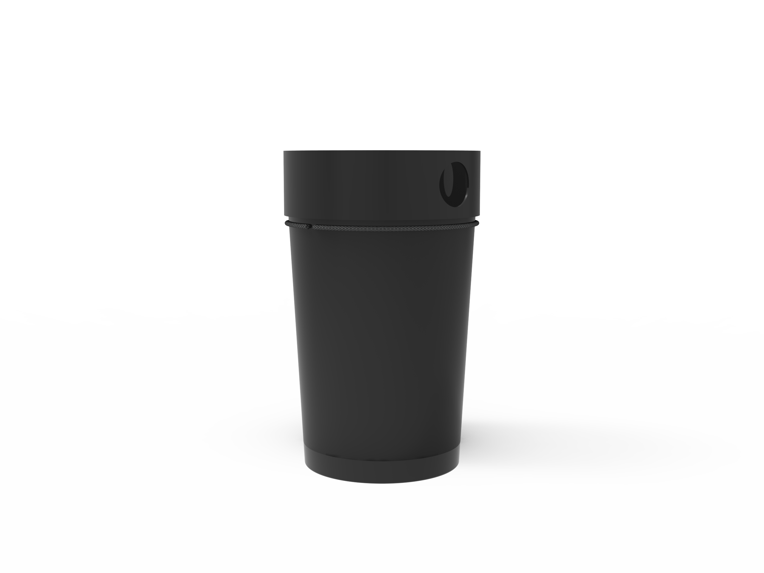 Bac conteneur en plastique recyclé - 60L - OPT_BAC_PLAST_60L - Noir - 100% plastique recyclé_0