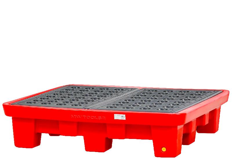 Bac de rétention en PE 1300x1300x300mm - avec grille - cap. 240lt MW Tools OPB4200_0