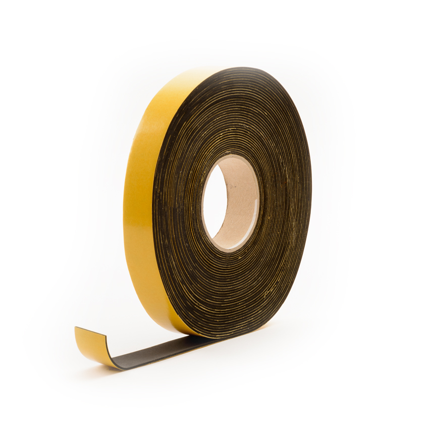 BANDE CAOUTCHOUC MOUSSE EPDM AVEC ADHÉSIF 35X2MM