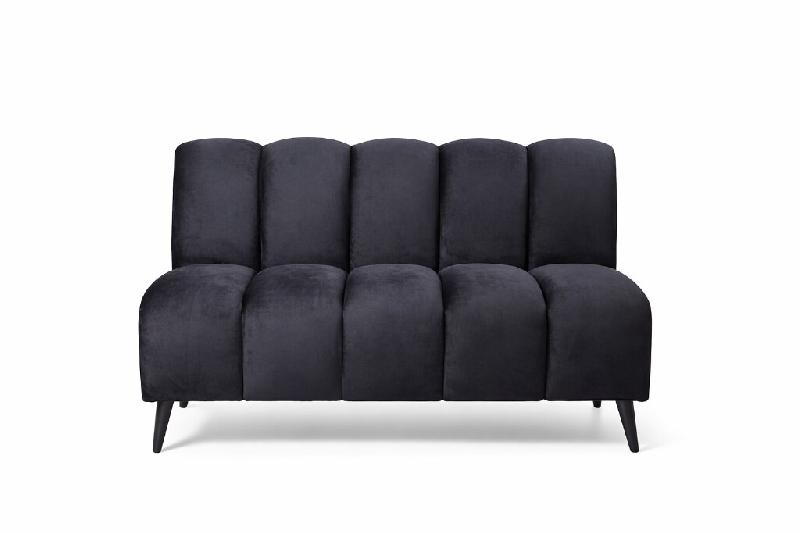 Banquette de restaurant professionnelle CHR Cocoon velours noire, 150 cm  France Mobilier CHR - noir 3760326528875_0