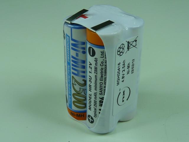 BATTERIE NIMH 4X AA HR 4S1P ST2 4.8V 2.5AH T2_0