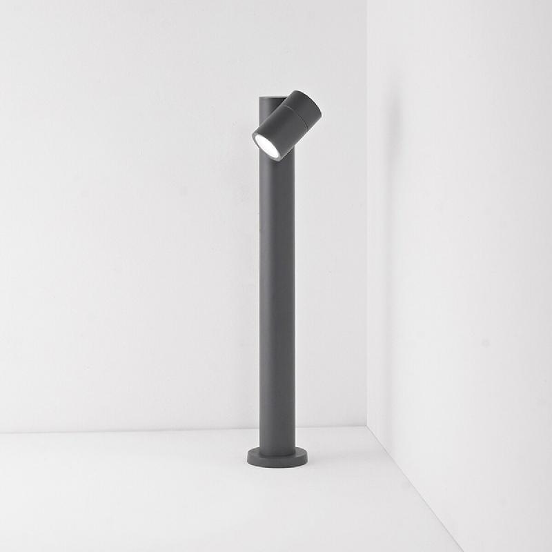 Borne De Jardin À Tirer Avec 1 Ampoule E27 Max. 35W, Ip65, Aluminium Peint, Borne Extérieure, Anthracite - Perenz - gris 8023559548245_0