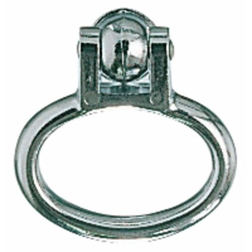 BOUCLES DOUBLES - TIGE CARRÉE DE 7X70 MM - ALU CHROMÉ VACHETTE